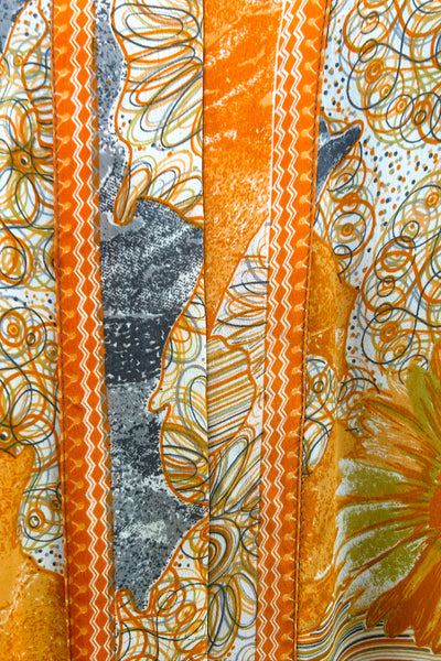 Short Upcycled Robe ~ Tangerine