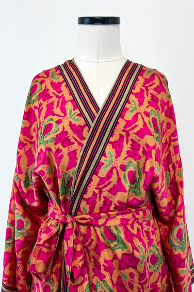 Short Upcycled Kimono Robe ~ Lorelai