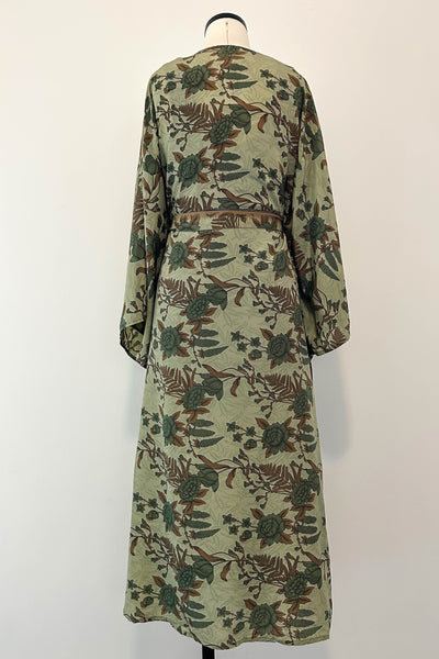 Long Upcycled Kimono Robe ~ Elysian