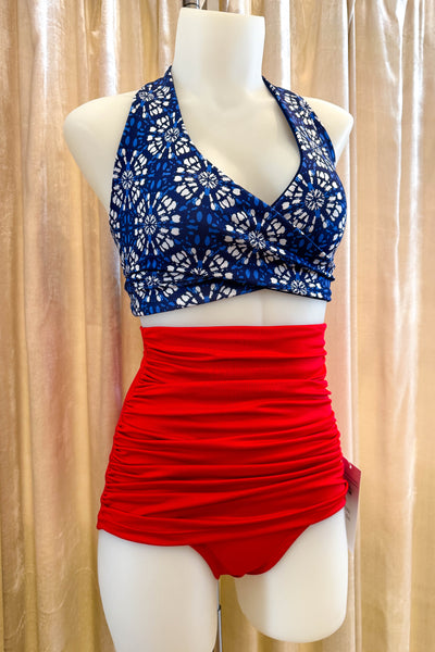 Gina Top in Shibori & Navy