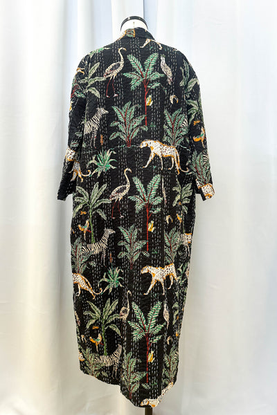 Kantha Robe ~ Black Jungle