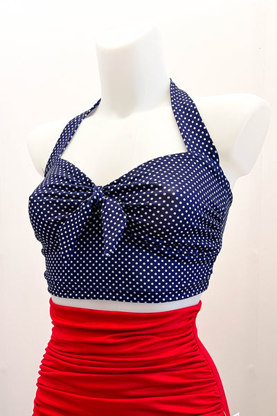 Marilyn Top in Navy Dot