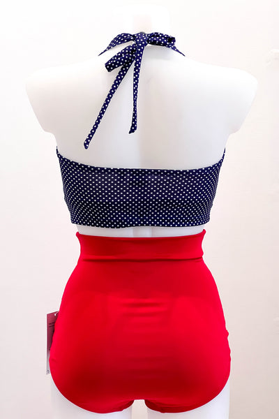 Marilyn Top in Navy Dot