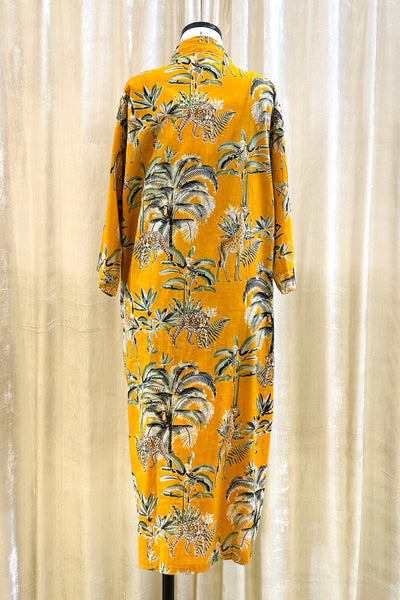 Cotton Robe ~ Golden Leopard