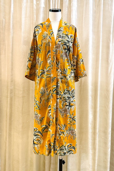 Cotton Robe ~ Golden Leopard