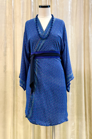 Short Kimono Robe Upcycled ~ Very Peri