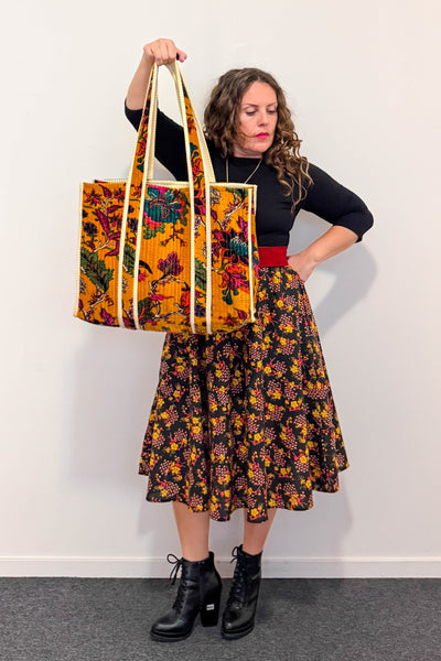 Velvet Tote ~ Marigold