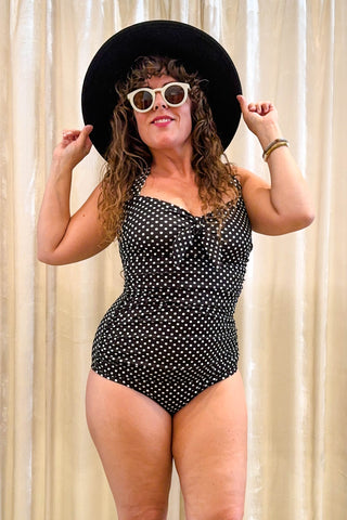 Liz Swimsuit in Black Dot
