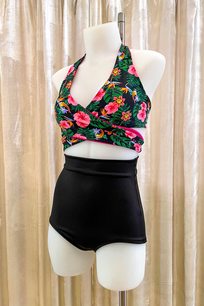 Gina Top in Hibiscus & Fuchsia