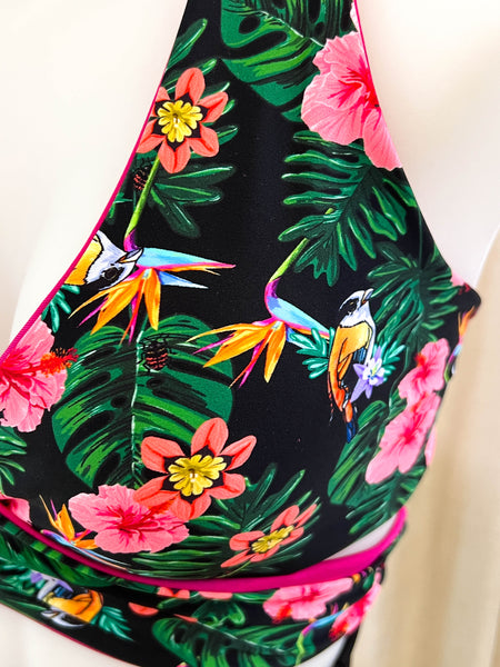 Gina Top in Hibiscus & Fuchsia
