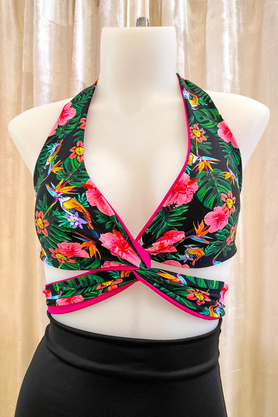 Gina Top in Hibiscus & Fuchsia