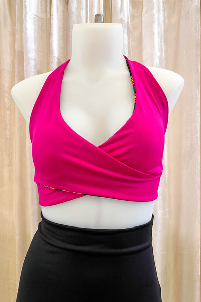Gina Top in Hibiscus & Fuchsia