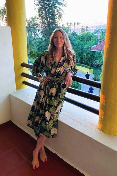 Cotton Robe ~ Peacock