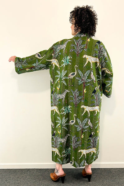 Kantha Robe ~ Green Jungle