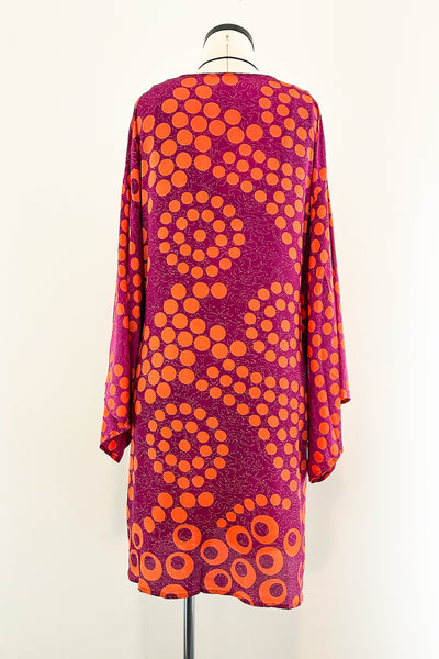 Short Upcycled Kimono Robe ~ Groove is in the Heart