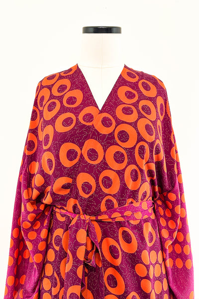 Short Upcycled Kimono Robe ~ Groove is in the Heart