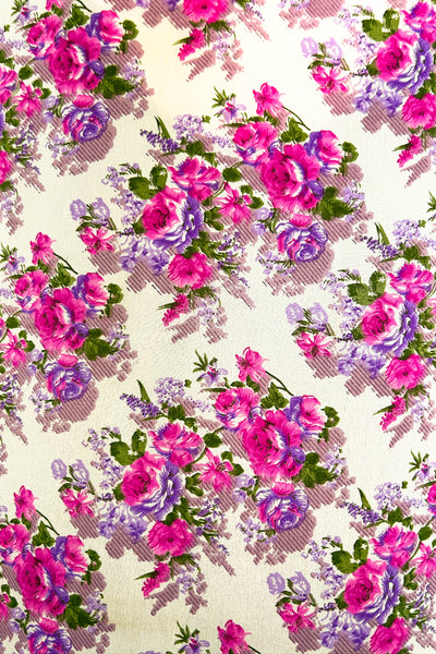 Short Upcycled Kimono Robe ~ Rose Reverie
