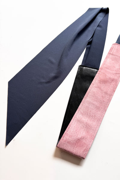 Blush Suede Wrap Belt