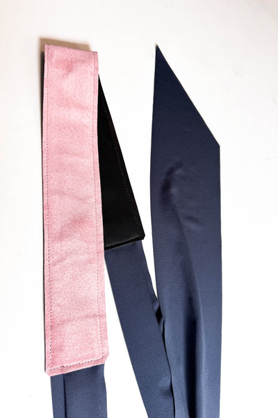 Blush Suede Wrap Belt