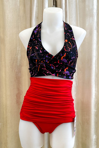 Gina Top in Splatter & Black