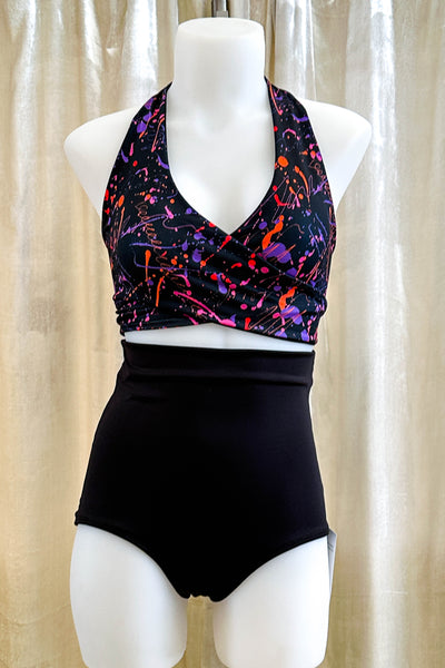 Gina Top in Splatter & Black