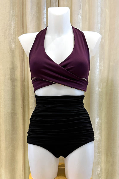 Gina Top in Wildcat & Eggplant