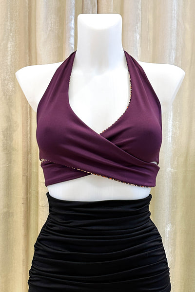 Gina Top in Wildcat & Eggplant
