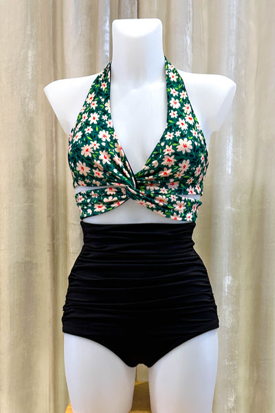 Gina Top in Meadow & Black