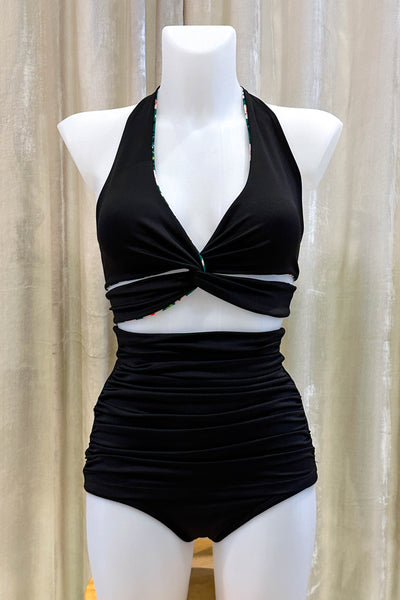 Gina Top in Meadow & Black