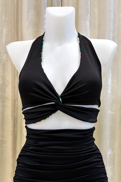 Gina Top in Meadow & Black