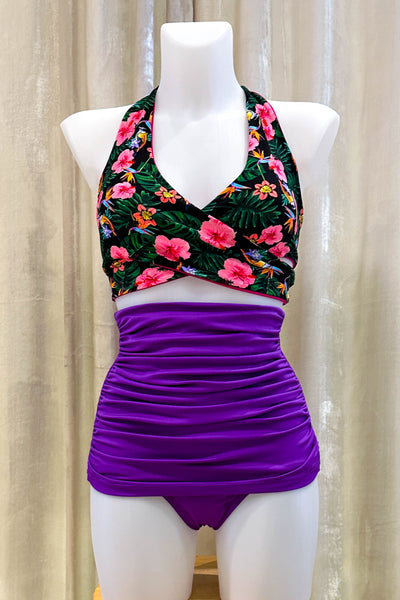 Gina Top in Hibiscus & Fuchsia