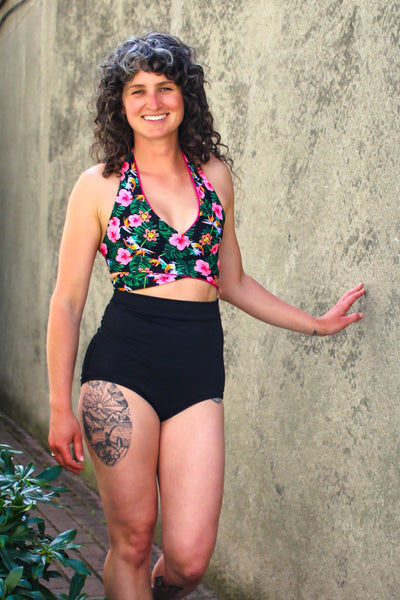 Gina Top in Hibiscus & Fuchsia