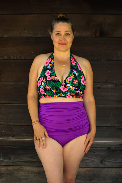 Gina Top in Hibiscus & Fuchsia