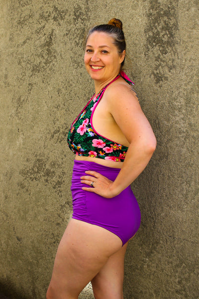 Gina Top in Hibiscus & Fuchsia