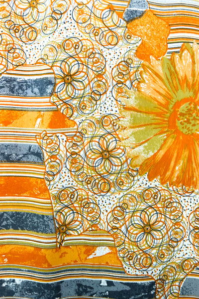 Short Upcycled Robe ~ Tangerine