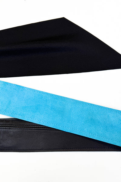 Aqua Suede Wrap Belt