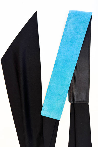 Aqua Suede Wrap Belt