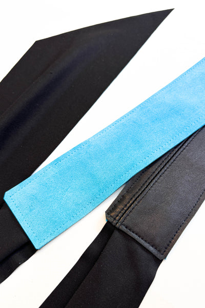 Aqua Suede Wrap Belt