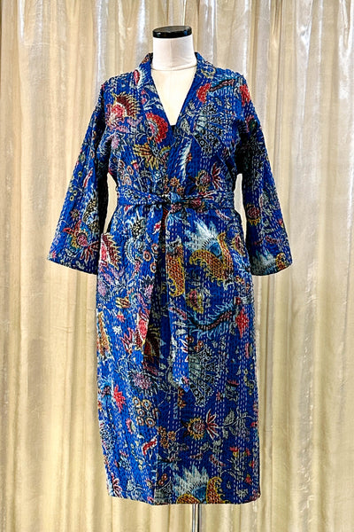 Kantha Robe ~ Royal Blue