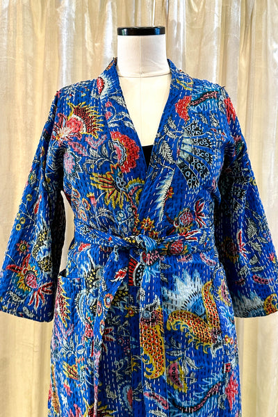 Kantha Robe ~ Royal Blue