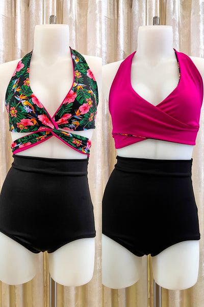 Gina Top in Hibiscus & Fuchsia