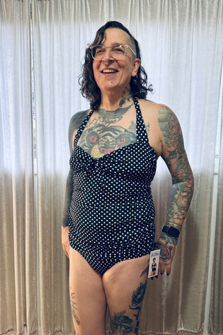 Liz Swimsuit in Black Dot