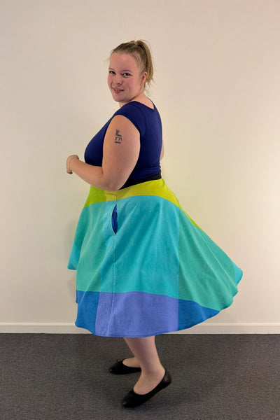 Sea Glass Reversible Dress with Pockets - XL