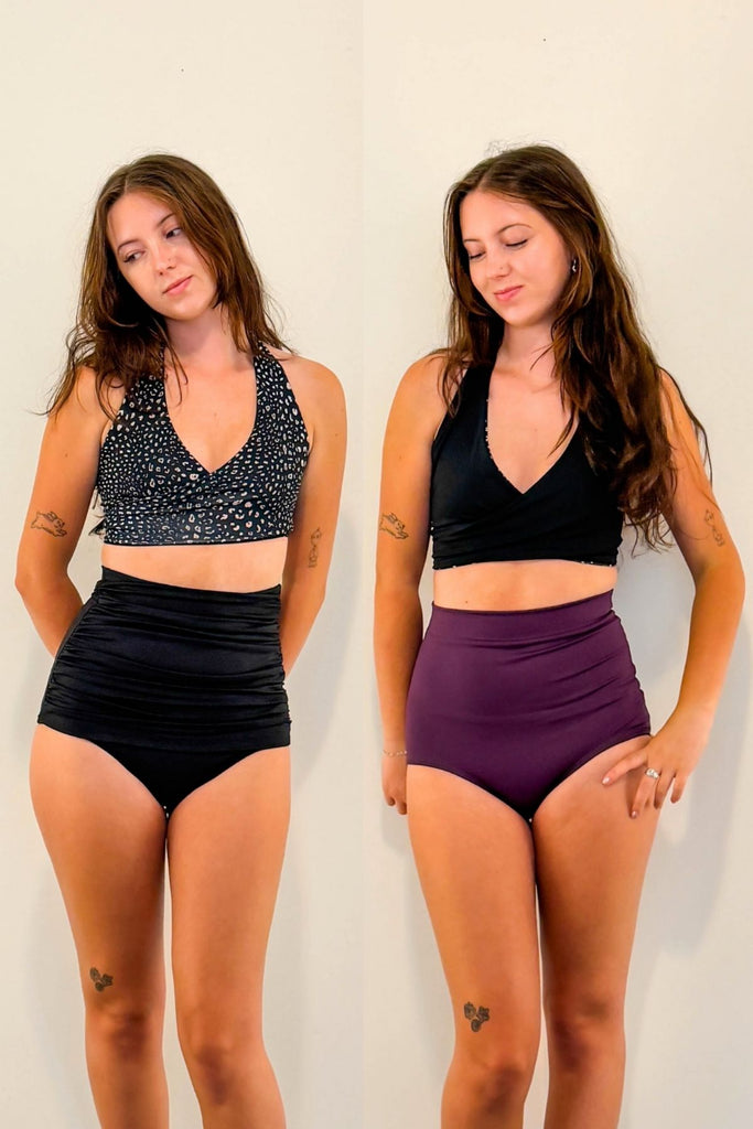 Gina Top in Black Leopard & Black