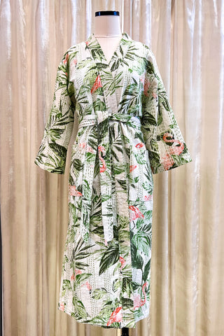 Kantha Robe ~ Flamingo