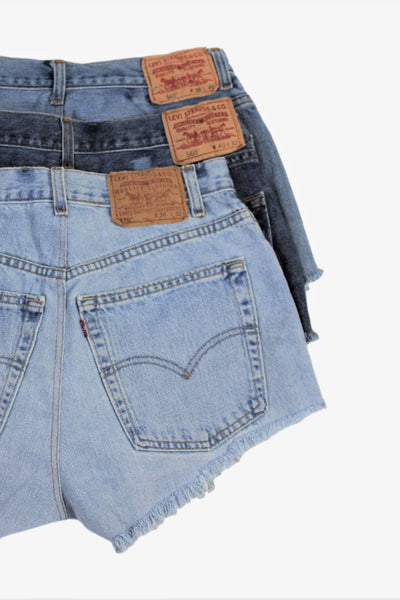 High-Rise Upcycled Denim Cutoff Shorts