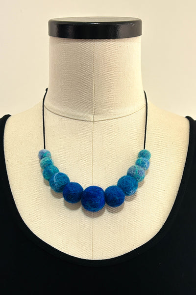 Wool Necklace in Aqua