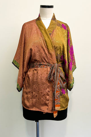 Kimono Blouse Upcycled ~ Myanmar