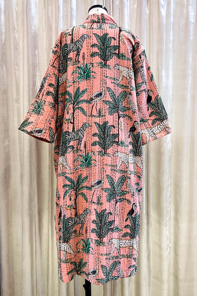 Kantha Robe ~ Peach Jungle