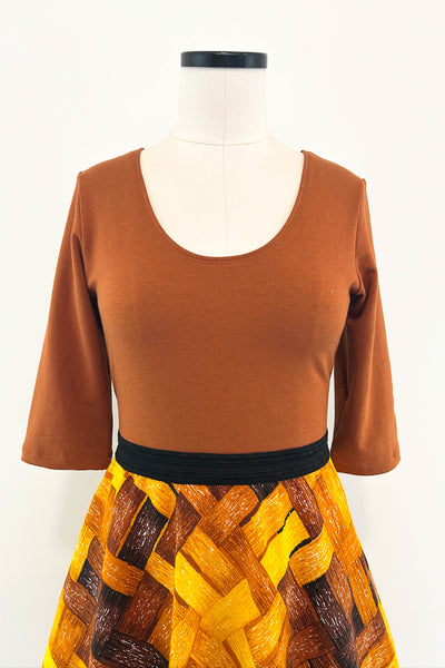 Golden Lattice Dress w/ Pockets MEDIUM